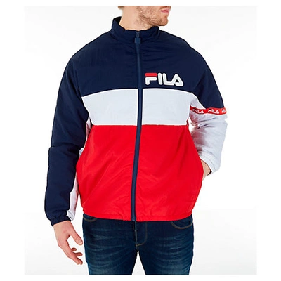Shop Fila Men's Jayden Full-zip Jacket In Red Size Medium Nylon/polyester
