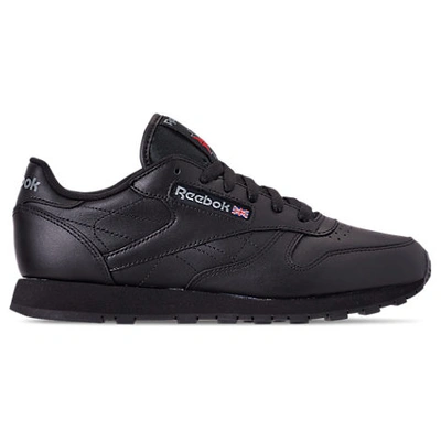 Shop Reebok Women's Classic Leather Casual Shoes In Black