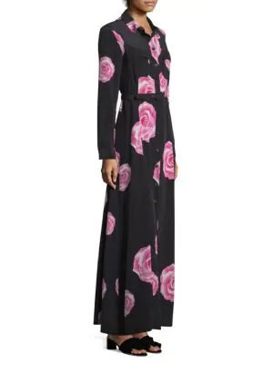 ganni fayette silk dress