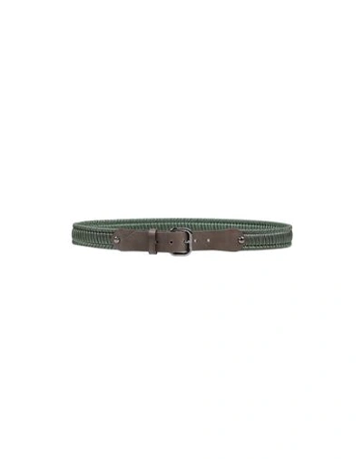 Shop Nanni Regular Belt In Military Green