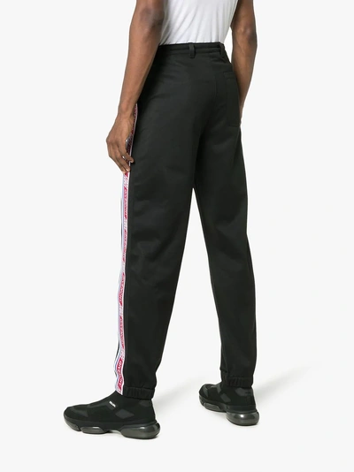 Shop Givenchy Stripe Sweatpants In Black