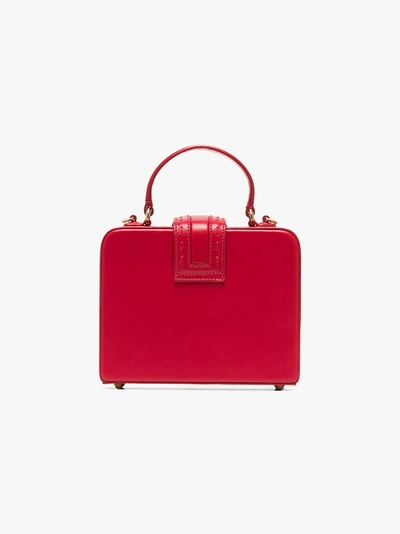 Shop Mehry Mu Red Fey Mini Leather Box Bag