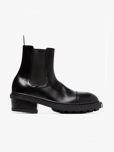 Shop Eytys Nikita Pull On Leather Boots In Black