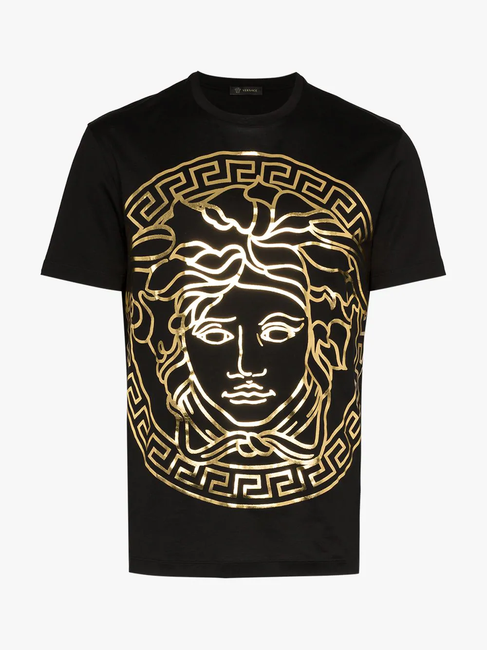 versace t shirt gold and black