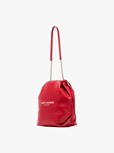 Shop Saint Laurent 'teddy' Handtasche In Red
