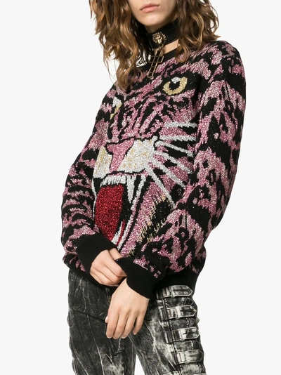 Shop Gucci Pullover Mit Tiger In 1082 - Multicoloured