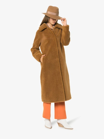 Shop Stand Studio Stand Gilberte Teddy Faux-fur Coat In Brown