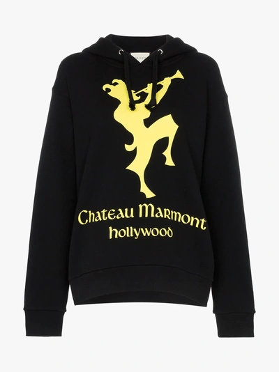 Shop Gucci Chateau Marmont Hoodie In 1226 Black