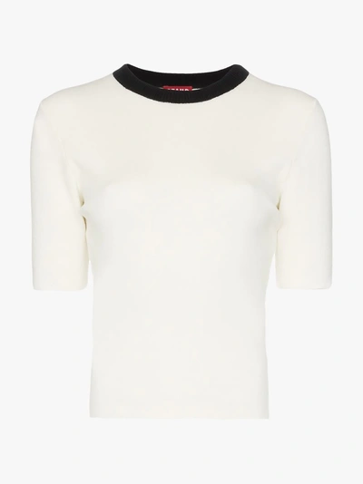 Shop Staud 'public' Cropped-pullover In White