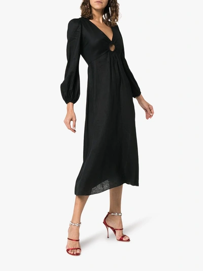 Shop Zimmermann 'wayfarer' Kleid In Black