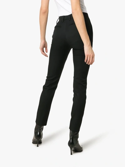 Shop Blindness Button Down Fitted Wool Trousers In Black