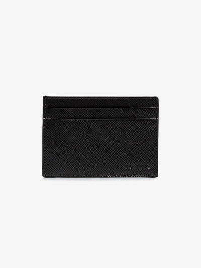 Shop Prada Black Saffiano Leather Card Holder