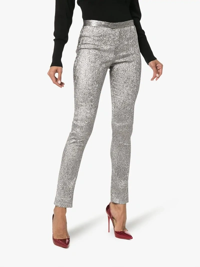 Shop Isabel Marant Lenton Lurex Trousers In Metallic