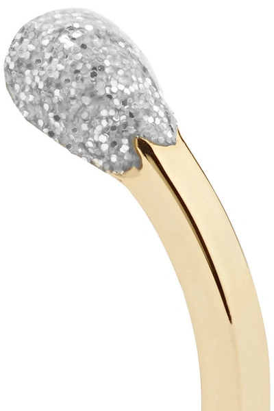 Shop Alison Lou Match Stick 14-karat Gold And Glittered Enamel Ring