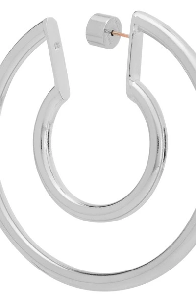 Shop Jennifer Fisher Small Double Silver-plated Hoop Earrings