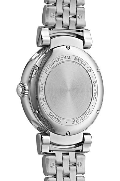 Shop Iwc Schaffhausen Da Vinci Automatic 40mm Stainless Steel Watch In Silver