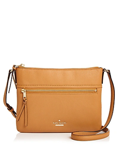 Shop Kate Spade New York Jackson Street Gabriele Leather Crossbody In Passionfruit/gold