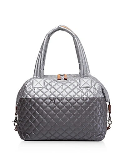 Shop Mz Wallace Large Sutton Bag In Tin/steel Metallic