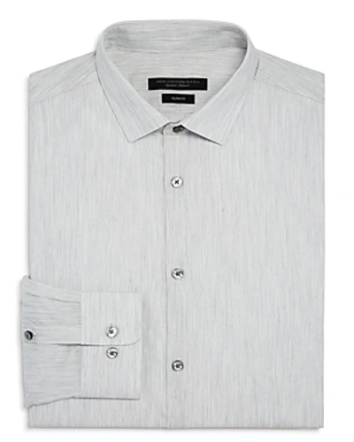 Shop John Varvatos Jersey Solid Slim Fit Dress Shirt In Silver Heather