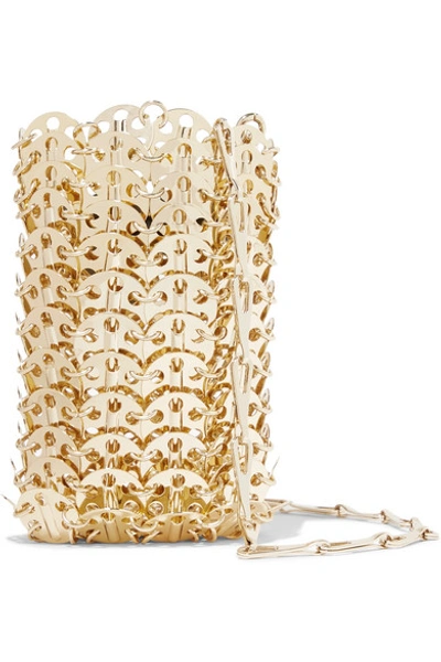 Shop Paco Rabanne Mini 1969 Chainmail Shoulder Bag In Gold