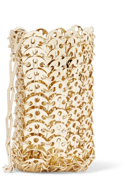 Shop Paco Rabanne Mini 1969 Chainmail Shoulder Bag In Gold