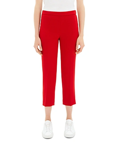 Shop Theory Basic Crepe Pants In Peppercorn