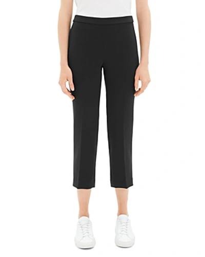 Shop Theory Ibbey Admiral Crepe Pull-on Pants In Black