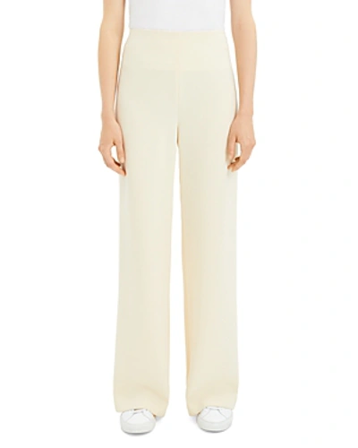 Shop Theory Clean Wide-leg Pants In Pale Amber