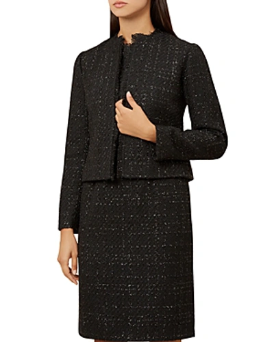 Shop Hobbs London Gabriella Metallic Tweed Jacket In Black