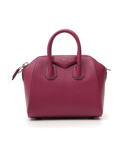 Shop Givenchy Mini Antigona Tote In Pink