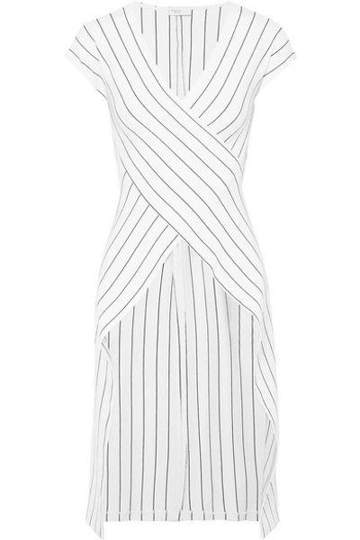 Shop Rosetta Getty Striped Stretch-jersey Top In White