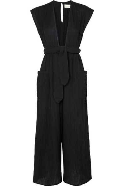 Shop Mara Hoffman Whitney Organic Cotton-crepon Jumpsuit In Black