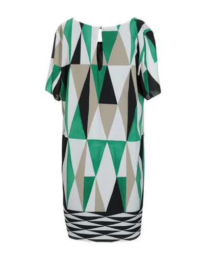 Shop Hanita Woman Mini Dress Green Size L Polyester, Elastane