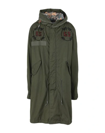 Shop As65 Full-length Jacket In Military Green