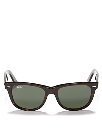 Shop Ray Ban Ray-ban Unisex Classic Polarized Wayfarer Sunglasses, 50mm In Dark Tortoise