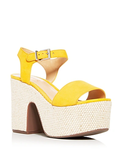 Shop Schutz Women's Glorya Platform Sandals In Mary Gold