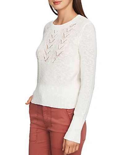 Shop 1.state Pointelle Detail Sweater In Antique White