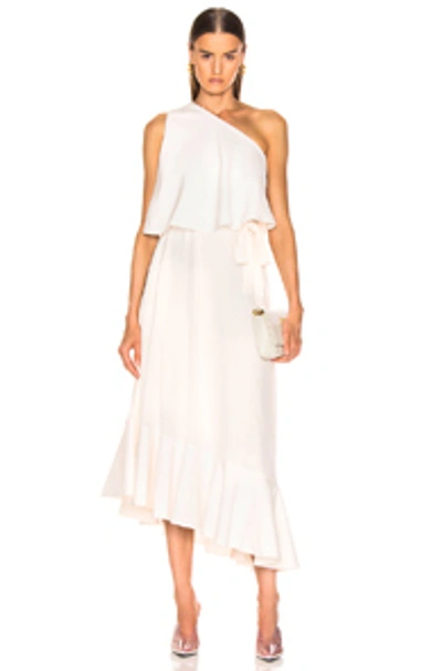 Shop Stella Mccartney One Shoulder Dress In White