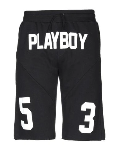 Shop Playboy Bermudas In Black