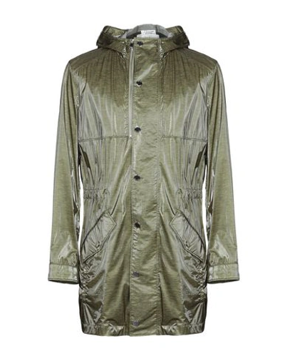 Shop Versace Full-length Jacket In Military Green