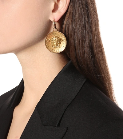 Shop Versace Tribute Gold-plated Earrings