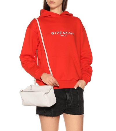 Shop Givenchy Pandora Mini Leather Shoulder Bag In White