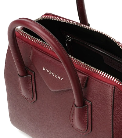 Shop Givenchy Antigona Small Leather Tote In Red
