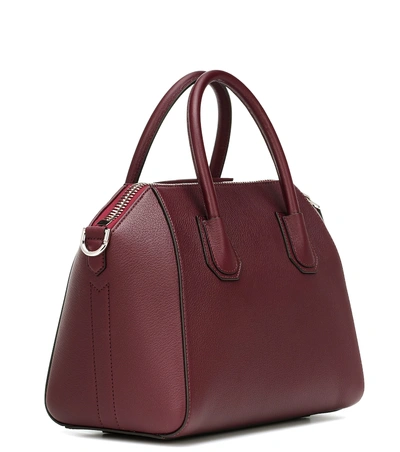 Shop Givenchy Antigona Small Leather Tote In Red