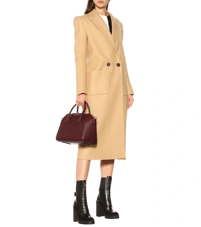 Shop Givenchy Virgin Wool Coat In Beige