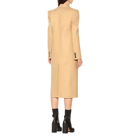 Shop Givenchy Virgin Wool Coat In Beige