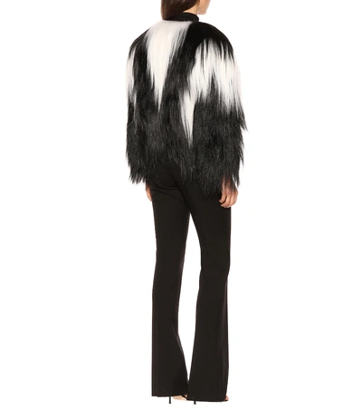 Shop Givenchy Cropped Fur Jacket In Black