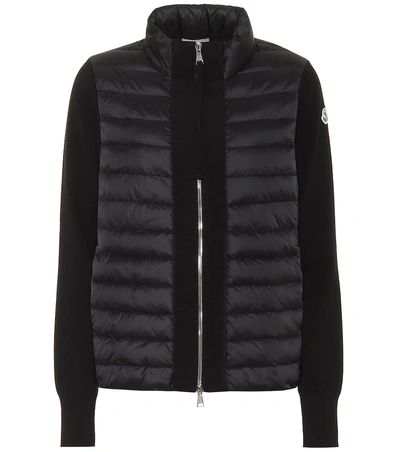 Shop Moncler Wool Down Jacket In Black