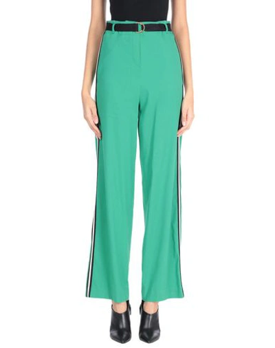 Shop Alysi Woman Pants Emerald Green Size 8 Viscose, Linen, Elastane