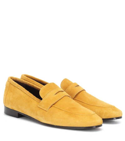 Shop Bougeotte Flaneur Suede Loafers In Yellow